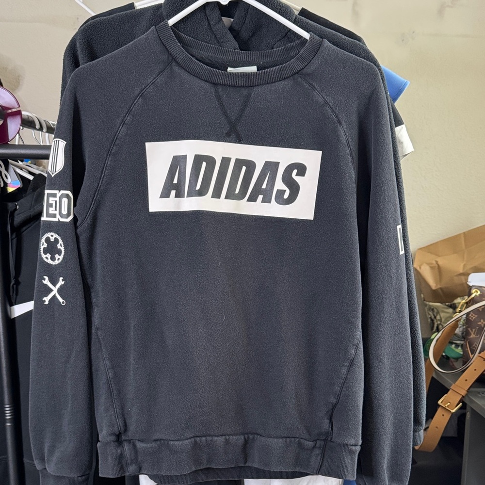 Adidas Women's Black Crewneck Sweater